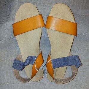 Universal Thread Orange and Blue Sandals